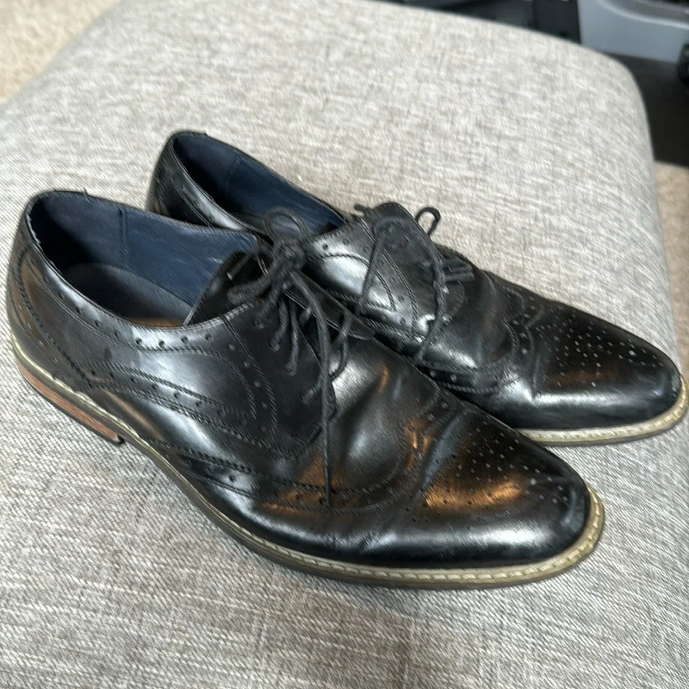 Cestfini Men's Leather Wingtip Lace Up Oxford Dress Shoes